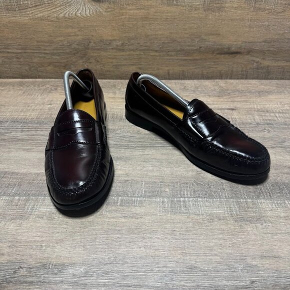 Cole Haan Burgundy Leather Pinch Penny Loafers Men's Size 10 - Picture 6 of 8